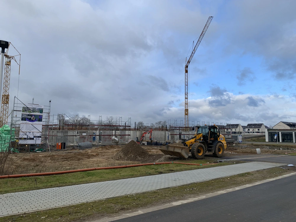 Bild aus dem Jahr 29. Januar 2025, Erdgeschoss Rohbau fertig